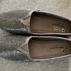 Sequin bobs memory foam flats